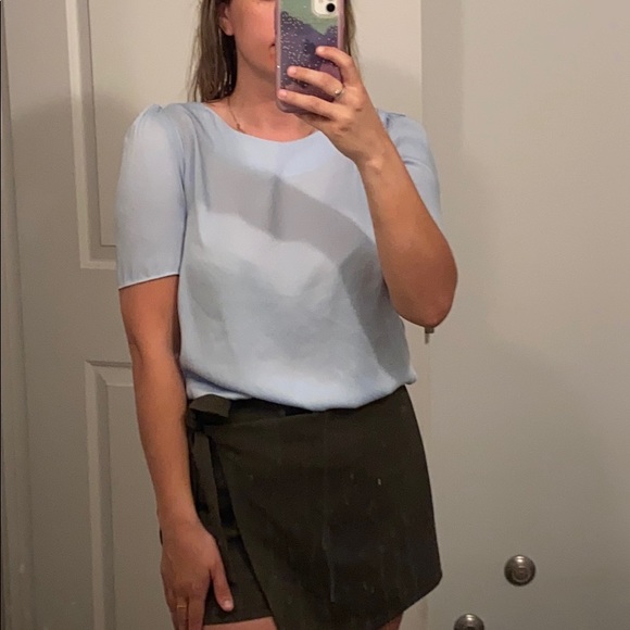 H&M Silk Baby Blue Blouse - Picture 2 of 7